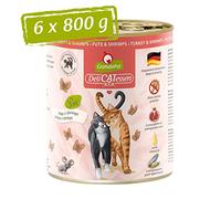 GranataPet DeliCatessen con tacchino e gamberetti, cibo umido gatti, gustose scatolette gatto senza cereali e zuccheri aggiunti, alimento umido per gatti, 6 x 800 g