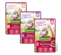 GranataPet Delicatessen in salsa 12 x 100 g - Mix di Pollame (3 varianti)