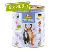 GranataPet DeliCatessen Tonno & Anatra Cibo umido per gatti, cibo per gatti per buongustai, cibo senza cereali e senza zucchero, 6 x 800 g