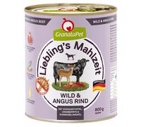 GranataPet Liebling´s Mahlzeit 24 x 800 g - Selvaggina & Angus