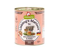 GranataPet Liebling’s Mahlzeit Carne di Selvaggina e Manzo, Cibo per Cani Umido, Scatolette Senza Cereali e Zuccheri Aggiunti, Alimento Completo per Cani, 6 x 800 g