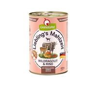 GranataPet Liebling’s Mahlzeit Carne di Selvaggina e Manzo, Cibo per Cani Umido, Scatolette Senza Cereali e Zuccheri Aggiunti, Alimento Completo per Cani, 6 x 400 g