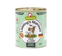 GranataPet Liebling's Mahlzeit Cibo per Cani - Vitello e Agnello, Umido Senza Cereali e Zuccheri Aggiunti, Alimento Completo, 6 x 800g