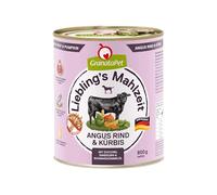 GranataPet Liebling's Mahlzeit Manzo Angus e Zucca, 6 x 800g, con zucca | Alimento completo, Senza cereali, Senza zuccheri aggiunti, Cozza dalle labbra verdi, Made in Germany