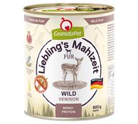 GranataPet Liebling's Mahlzeit PURO 24 x 800 g - Selvaggina