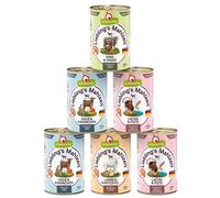 GranataPet Pacco misto 6 x 400 g Alimento umido per cani - 4 gusti: Salmone (x 2), Manzo (x 2), Vitello, Agnello