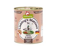 GranataPet Pasto preferito anatra & oca, cibo umido per cani, cibo per cani senza cereali e senza zucchero, alimento completo, 12 x 800 g