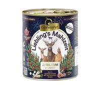 GranataPet Pasto preferito, edizione anniversario selvaggio e cuore di pollo, cibo umido per cani, cibo per cani senza cereali e senza zucchero, mangime completo, 6 x 800 g