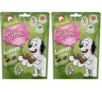 GranataPet Snack' Attack Agnello per cani senza cereali e senza zuccheri aggiunti, ricompensa per giocare a quattro zampe, dolcetti morbidi per cani, 100 g (Confezione da 2)