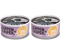 GranataPet Zuppa casper salmone e pollame, snack per gatti, zuppa contro la piccola fame, dolcetti per idratazione extra, cibo per gatti senza cereali e senza zuccheri aggiunti, 12 x 70 g
