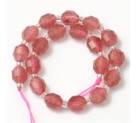 Granato naturale sfaccettato agata ametiste a forma di oliva, perline di pietra sciolta per la creazione di gioielli fai da te braccialetto collana 19,1 cm quarzo fragola 7 x 8 mm 18 pezzi perline