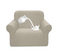 Granbest - 1 copridivano elasticizzato, impermeabile, in spandex, tessuto jacquard, con gommapiuma antiscivolo (1 posto, sabbia)