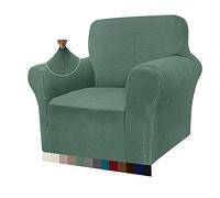 Granbest - Copridivano altamente elasticizzato, moderno, in tessuto jacquard, per soggiorno, protezione per cani e animali domestici (1 posto, verde salvia)