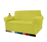 Granbest, Copridivano altamente elasticizzato, moderno, jacquard, per soggiorno, funge da protezione per cani e animali domestici, 2 posti, giallo