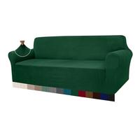 Granbest - Copridivano altamente elasticizzato, moderno, jacquard, per soggiorno, protezione per cani e animali domestici, 4 posti, verde scuro