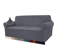 Granbest, copridivano Elasticizzato ad Alta Elasticità, Moderno Jacquard, copridivano Elastico per Soggiorno, Protezione per Cani e Animali Domestici (4 posti, Grigio)