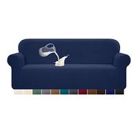 Granbest Copridivano elasticizzato, impermeabile, 1 pezzo, in spandex, jacquard, con gommapiuma antiscivolo (4 posti, blu scuro)