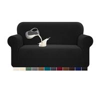 Granbest Copridivano elasticizzato, impermeabile, 1 pezzo, in spandex, jacquard, con gommapiuma antiscivolo (2 posti, nero)