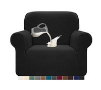 Granbest Copridivano elasticizzato, impermeabile, 1 pezzo, in spandex, jacquard, con gommapiuma antiscivolo (1 posto, nero)