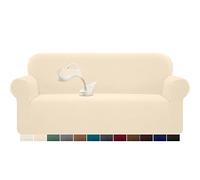 Granbest Copridivano elasticizzato, impermeabile, 1 pezzo, in spandex, jacquard, con gommapiuma antiscivolo (3 posti, beige)