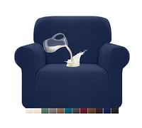 Granbest Copridivano elasticizzato, impermeabile, 1 pezzo, in spandex, jacquard, con gommapiuma antiscivolo (1 posto, blu scuro)