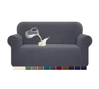 Granbest Copridivano elasticizzato, impermeabile, 1 pezzo, in spandex, jacquard, con gommapiuma antiscivolo (2 posti, grigio)