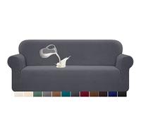 Granbest Copridivano elasticizzato, impermeabile, 1 pezzo, in spandex, jacquard, con gommapiuma antiscivolo (4 posti, grigio)