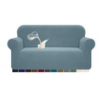 Granbest Copridivano elasticizzato, impermeabile, 1 pezzo, in spandex, jacquard, con schiuma antiscivolo (3 posti, azzurro)