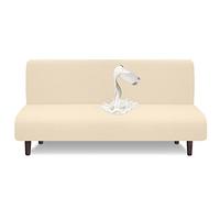 Granbest Copridivano futon idrorepellente, altamente elasticizzato, senza braccioli, pieghevole, in jacquard, protezione per mobili per bambini e animali domestici (Futon, beige)