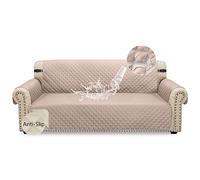 Granbest Copridivano Impermeabile 3 Posti Antiscivolo Copridivano con Cinghie Elastiche Lavabile Divano Protector per Bambini Animali Cani Gatti (3 Posti, Rosa Chiaro)