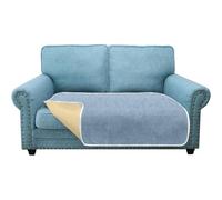 Granbest Coprisedili antiscivolo per divano a 2 posti, spessi, universali, per tutte le stagioni (2 posti, azzurro)