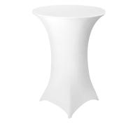Granbest Copritavoli da cocktail incorporato spandex angoli quadrati copritavoli alti per feste, banchetti, eventi matrimoniali, esposizioni, all'aperto (bianco, Ø 70-75cm)