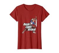 Granblue Fantasy Versus: Rising Dash Light Attack Gran Maglietta, Donna, Mirtillo Rosso, 3XL