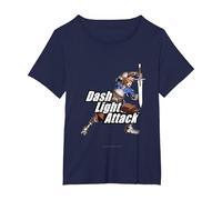 Granblue Fantasy Versus: Rising Dash Light Attack Gran Maglietta, Donna Plus-Size, Navy, 2X