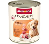 GranCarno Animonda Cibo umido per cani con tacchino (6 x 800 g), cibo per cuccioli bagnato senza cereali per cani giovani, con ingredienti carnali freschi, cibo per cani junior