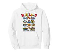 Granchio Blu di Chesapeake bay del Maryland Small State Big Pride Felpa con Cappuccio