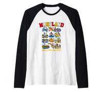 Granchio Blu di Chesapeake bay del Maryland Small State Big Pride Maglia con Maniche Raglan