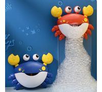 Granchio che soffia bolle, giocattolo per vasca da bagno con ventosa, giocattolo per feste in piscina estive, regalo per bambini e bambine blu,rossoABS