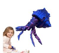 Granchio eremita stampato in 3D flessibile, granchio eremita stampato in 3D | articolato di granchio eremita Ornamento creativo fai-da-te Scultura di crostacei pos