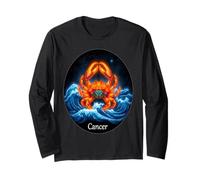 Granchio Zodiacale del Cancro - Energia oceanica Celeste Maglia a Manica