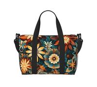 Grand Canal in Italy Borsa a Tracolla Impermeabile Grande Carry-On con Tracolla Regolabile, Multi-Scomparti Weekender per Palestra, Viaggio, Outdoor, Motivo floreale., Taglia unica