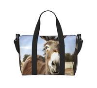 Grand Canal in Italy Borsa a Tracolla Impermeabile Grande Carry-On con Tracolla Regolabile, Multi-Scomparti Weekender per Palestra, Viaggio, Outdoor, Simpatico asinello., Taglia unica