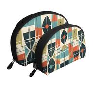 Grand Canal in Italy - Trousse portatile per cosmetici, organizer da viaggio con cerniera e scomparti interni, Moderna metà secolo, Taglia unica