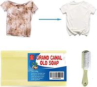 Grand Canal Soap,Powerful Stain Remover Laundry Soap Bar,Grand Canal Soap Bar for Stains,Laundry Soap Bar Super Strong Oil Removing,Canal Old Soap Long Lasting Fragrance (1pcs(Box+Brush))
