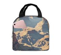 Grand Canyon Arizona - Borsa termica per il pranzo, per donne e uomini, riutilizzabile, a prova di perdite, con tasche laterali, contenitori per alimenti più freddi, grande borsa per i pasti per