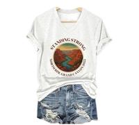 Grand Canyon North Rim Lodge - Maglietta a maniche corte con scollo a V, bianco, XL