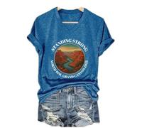 Grand Canyon North Rim Lodge - Maglietta a maniche corte con scollo a V, Blu, xxl