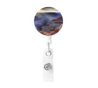 Grand Canyon - Porta badge retrattile con clip retrattile, in plastica leggera, porta badge identificativo, per infermieri, regali per ufficio