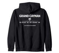 Grand Cayman Coordinate Isole Cayman Travel Design Felpa con Cappuccio