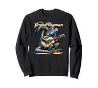 Grand Cayman iguana suonare la chitarra sotto una palma Felpa